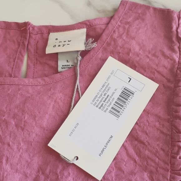 A New Day Flutter Sleeve Tank in Purple Size L - Picture 6 of 10